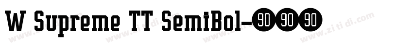 W Supreme TT SemiBol字体转换